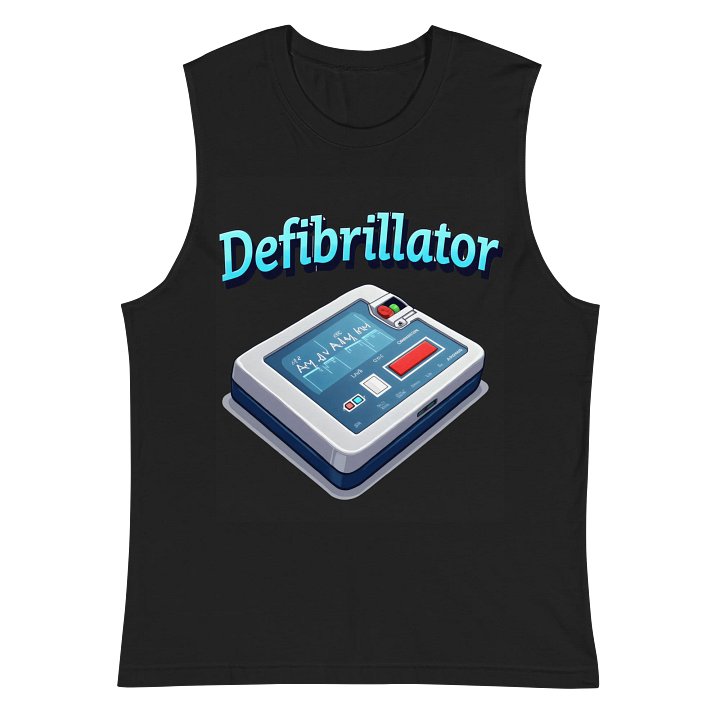 Heartbeat Defibrillator Muscle Tank product image (3)