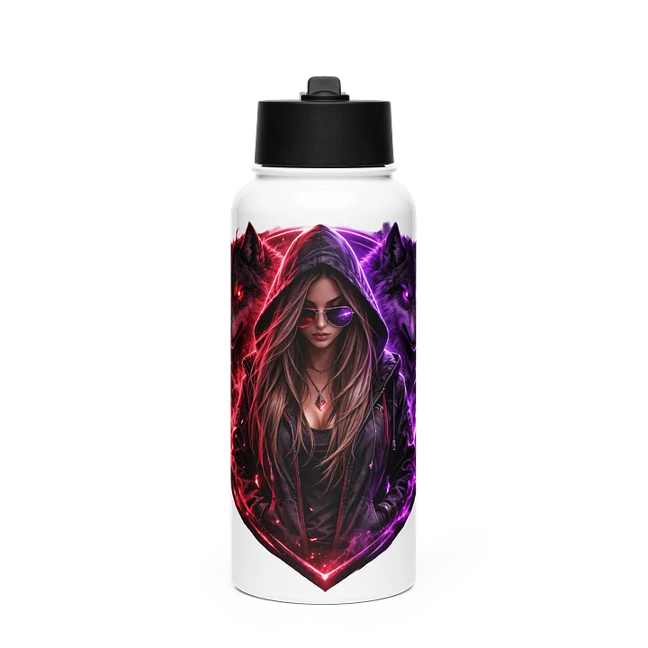 Varenikki Logo Stainless Steel Water Bottle with Straw Lid product image (1)