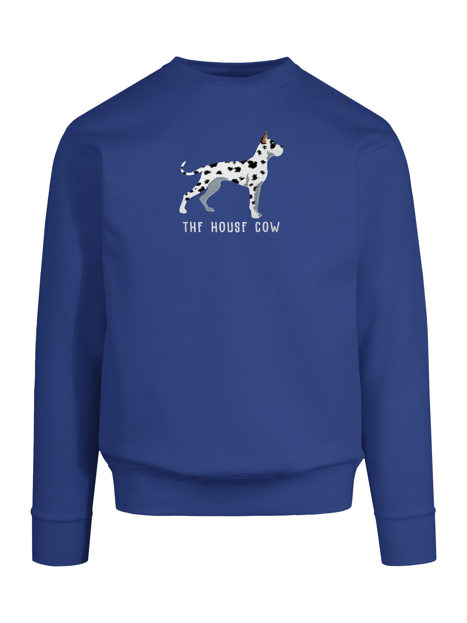 The House Cow Sweatshirt (Embroidered) of a Great Dane(Harlequin, Cropped Ears) product image (23)
