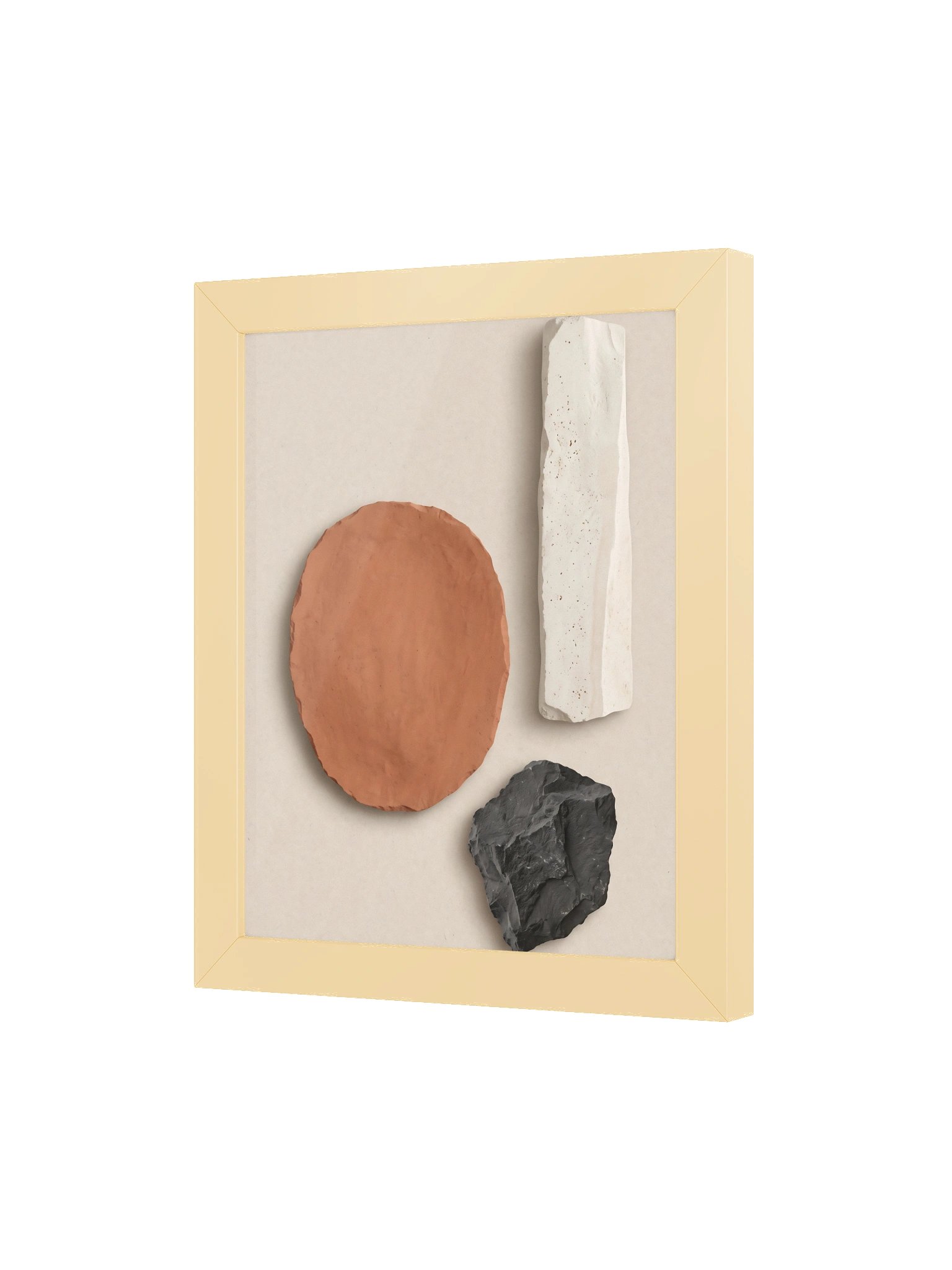 Three Mineral Bodies - Abstract Organic Sculptural Wall Art product image (3)