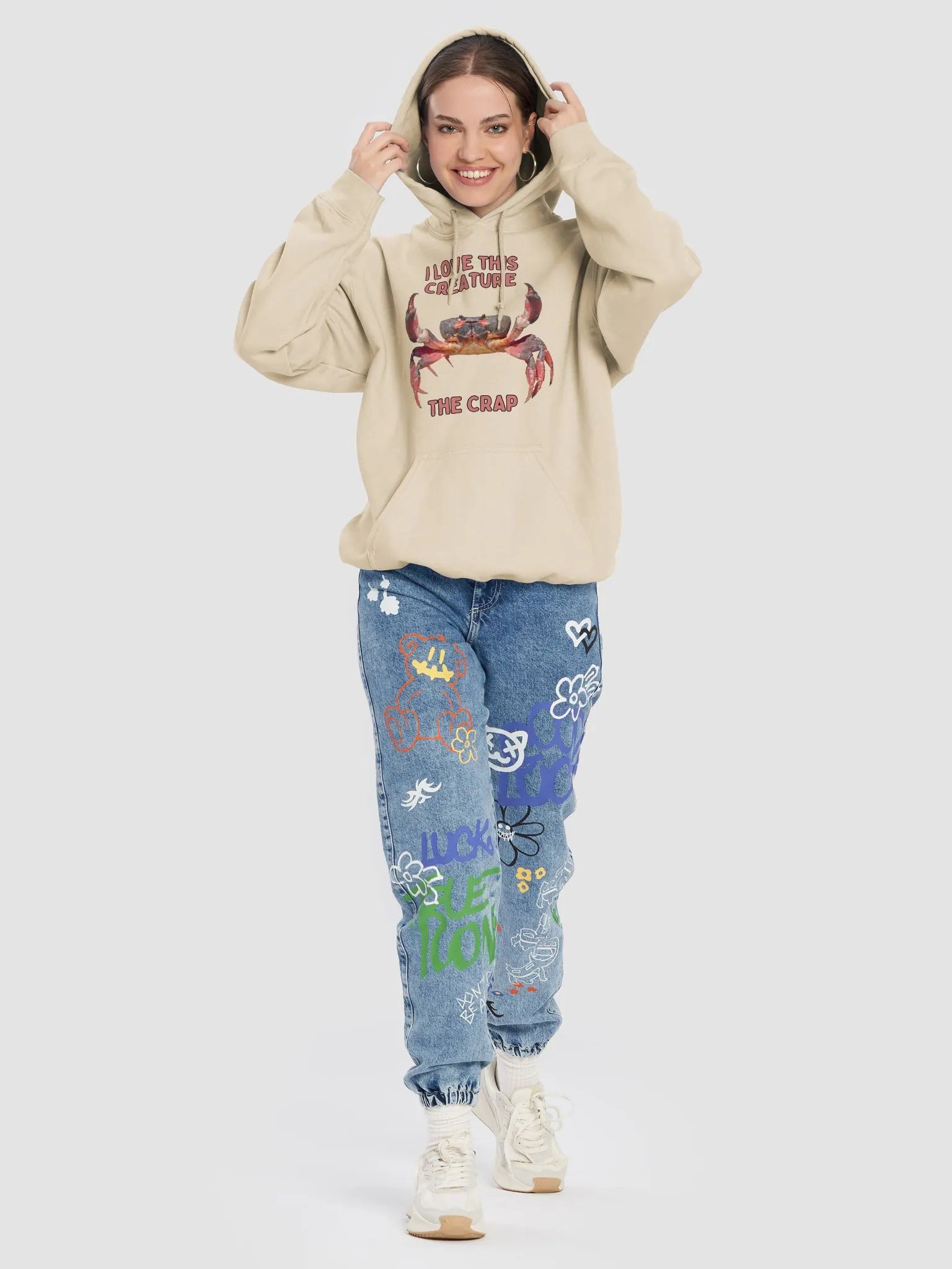 I love this creature the crab hoodie product image (8)