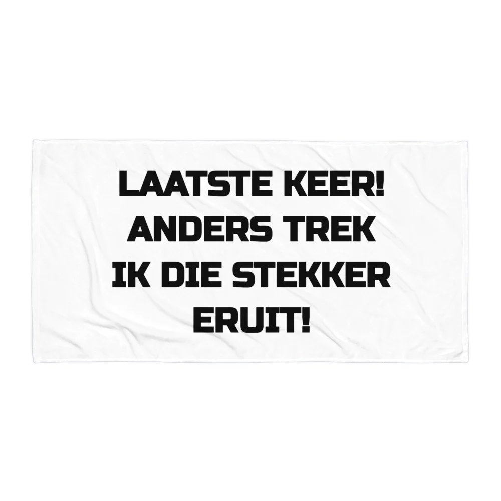 De Stekker eruit Strandhanddoek product image (1)