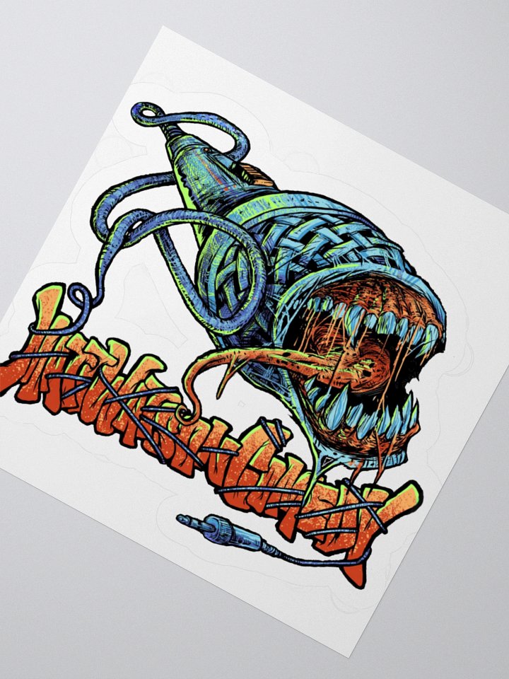 Zombie Microphone Sticker product image (4)