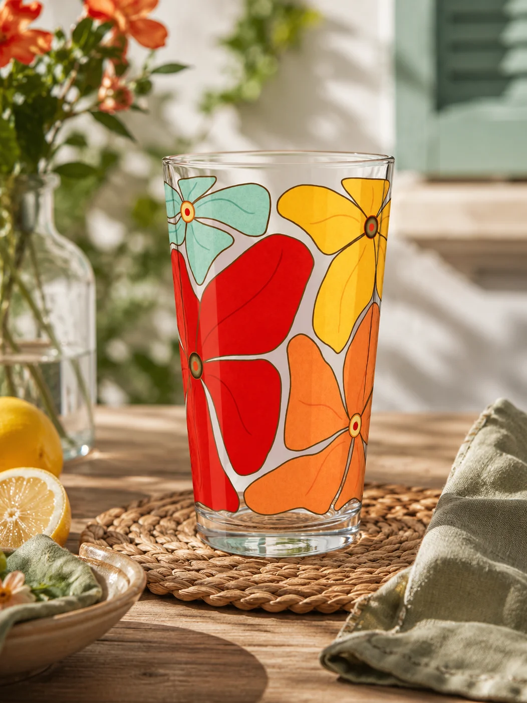 Petals and Olives Shaker Pint Glass product image (1)