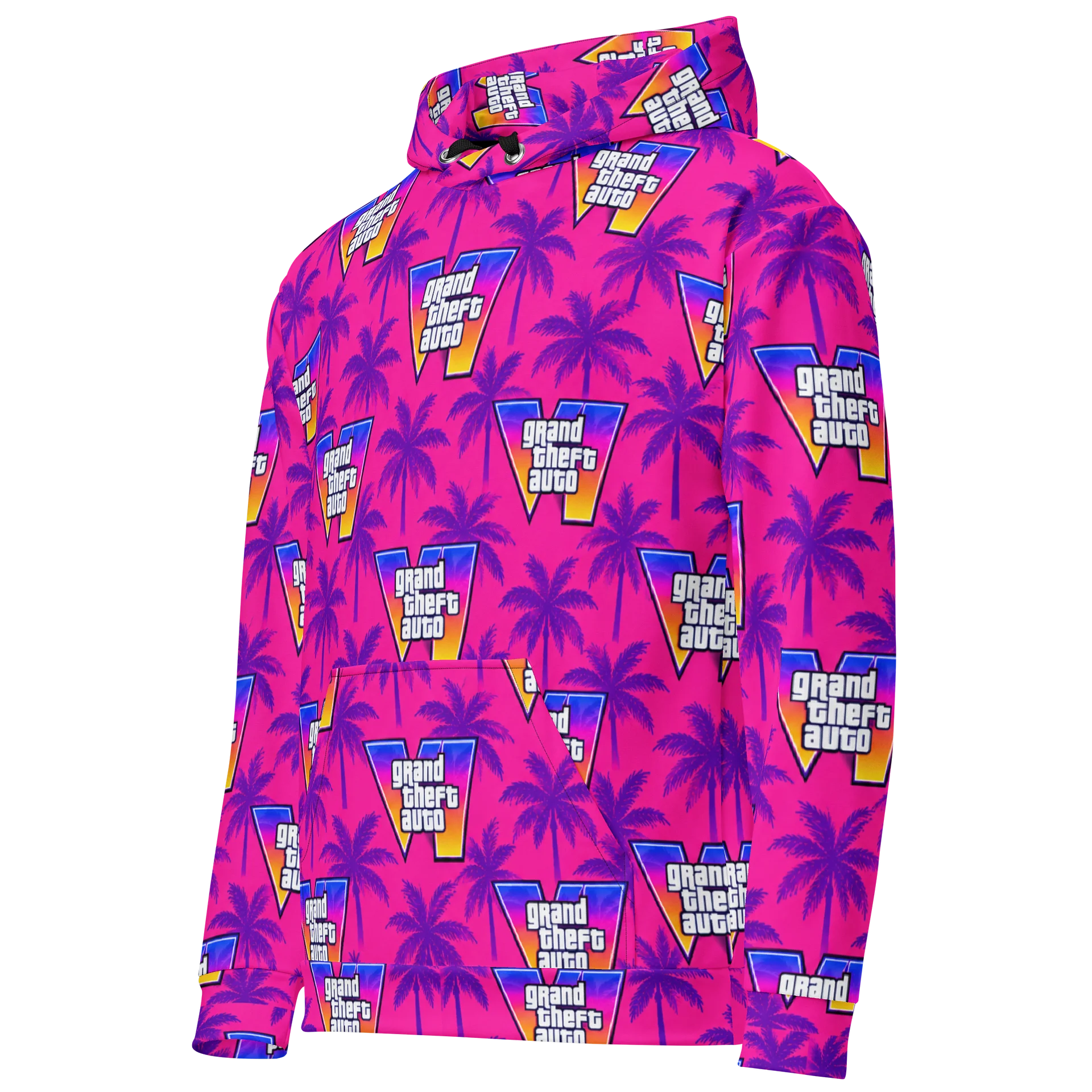 GTA VI Logo All-Over Print Hoodie - Fan Design product image (2)