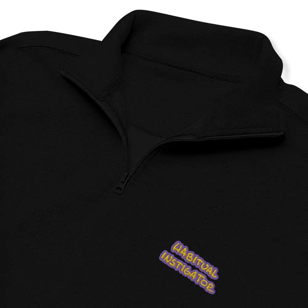 HABITUAL INSTIGATOR (tulip design) embroidered quarter zip product image (1)