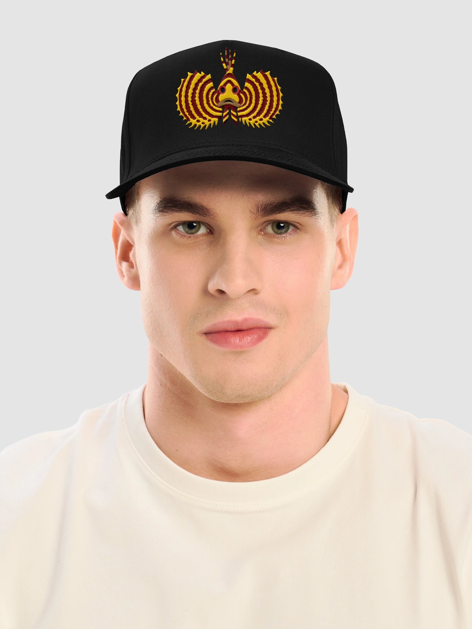 Yellow Fuzzy Dwarf Lionfish Mid-Profile Baseball Cap (Embroidered) for Reef and Marine Aquarium Lovers product image (2)