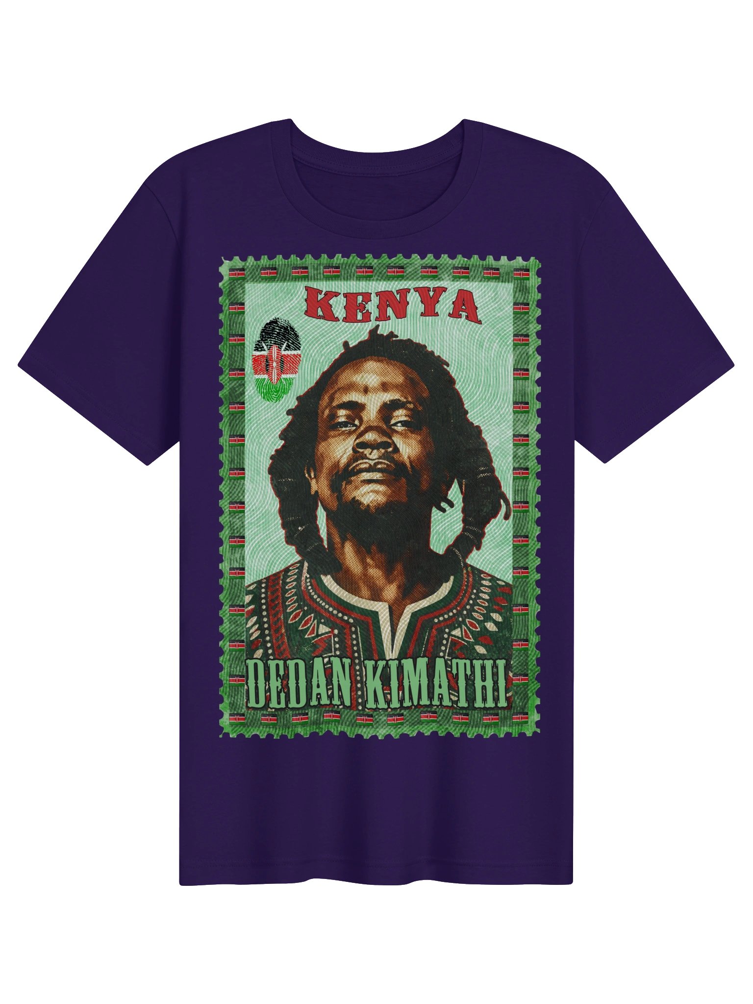 Dedan Kimathi Vintage Postage Stamp T-Shirt | Kenya Mau Mau History Tee | Pan-African Kenya Freedom Fighter product image (2)