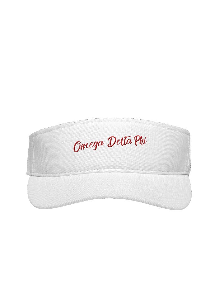 Omega Delta Phi White Embroidered Visor product image (1)