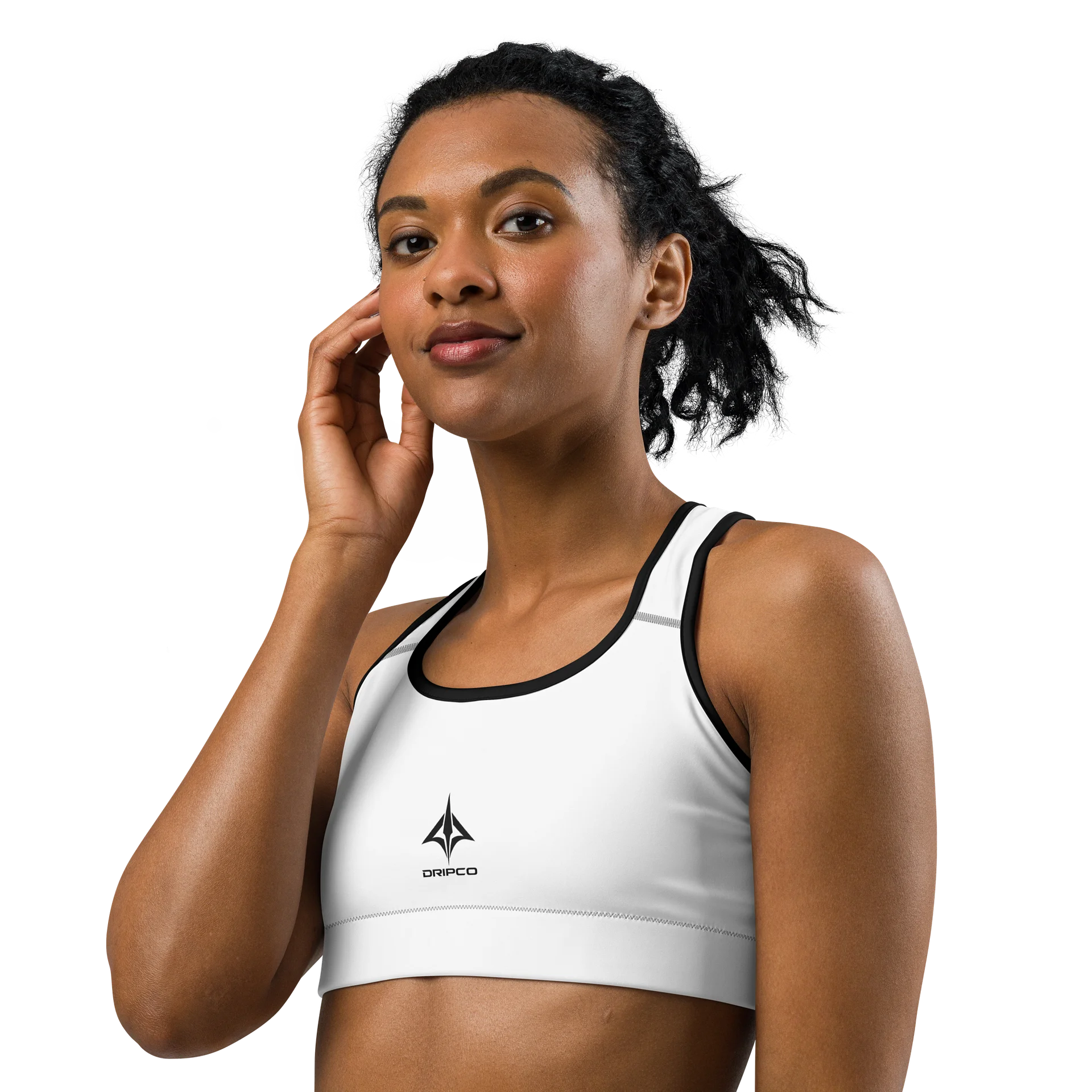 DRIPCO. Midnight Grid All-Over Print Sports Bra product image (2)