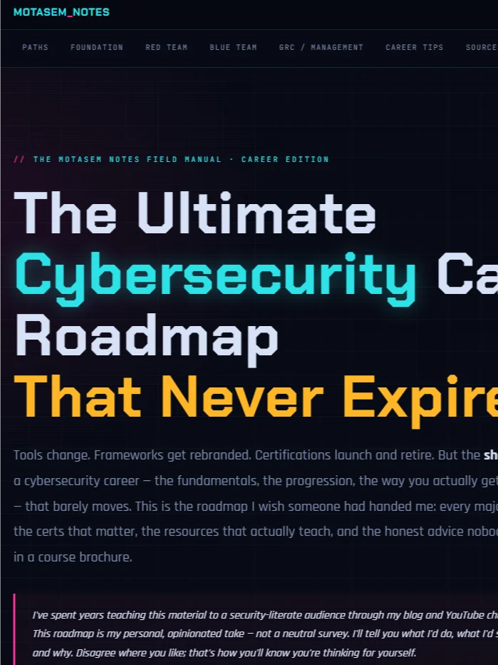The Ultimate Cybersecurity Career Roadmap & Cheatsheet (Never Expires) product image (2)