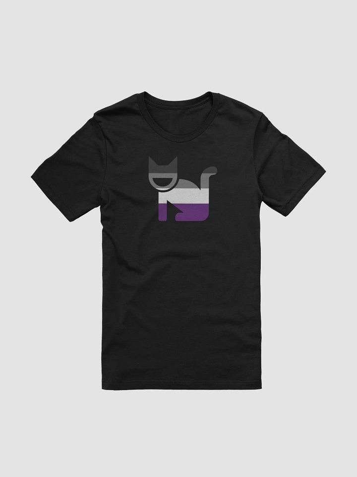Ace Pride Happy Cat T-Shirt (Horizontal Flag) product image (1)
