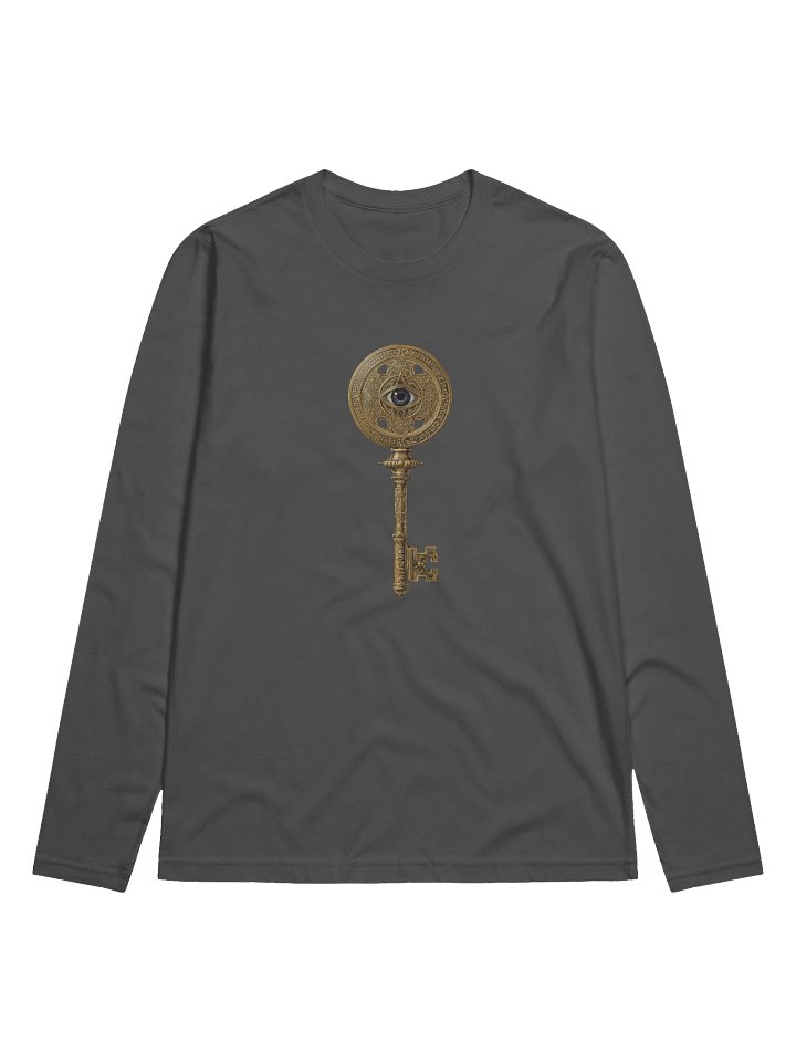 The Gatekeeper’s Key – Heavy Metal Structural Edition (Front & Back Print) | Premium Fitted Long Sleeve product image (1)