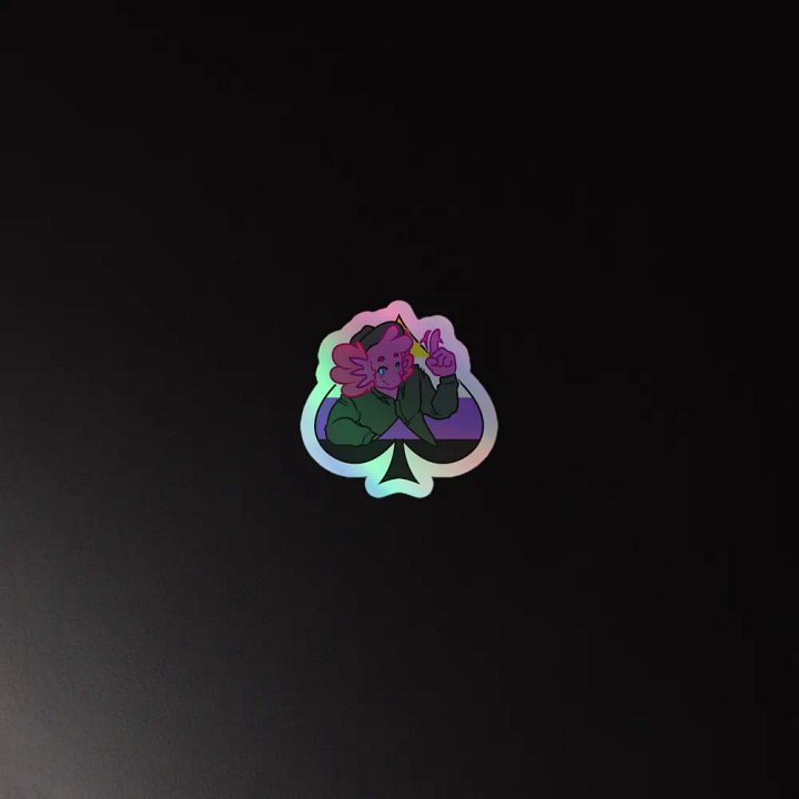 Enby in Spades | Kiss-Cut Holo Sticker product image (2)