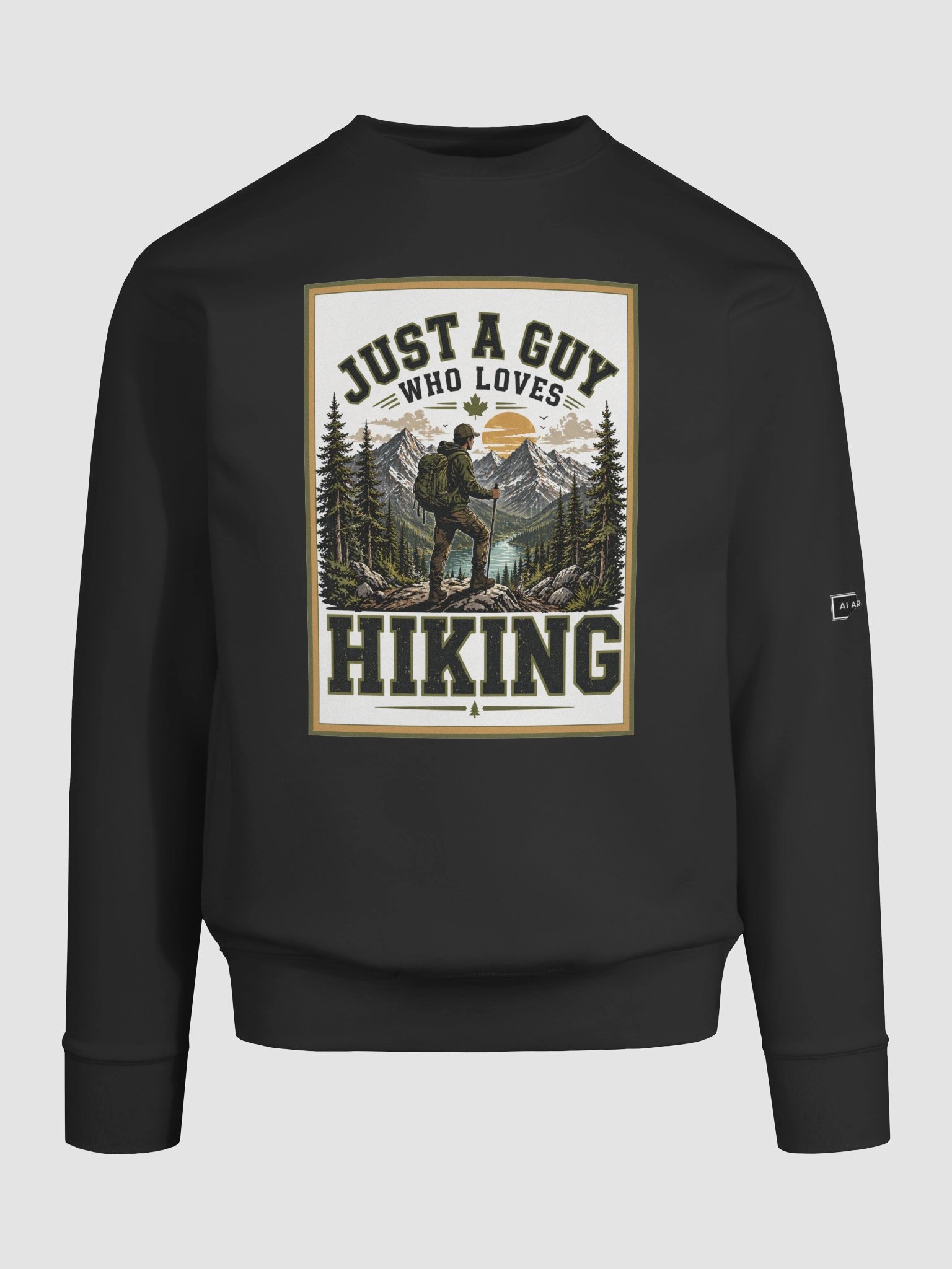 "JUST A GUY WHO LOVES HIKING" premium cotton sweatshirt product image (7)