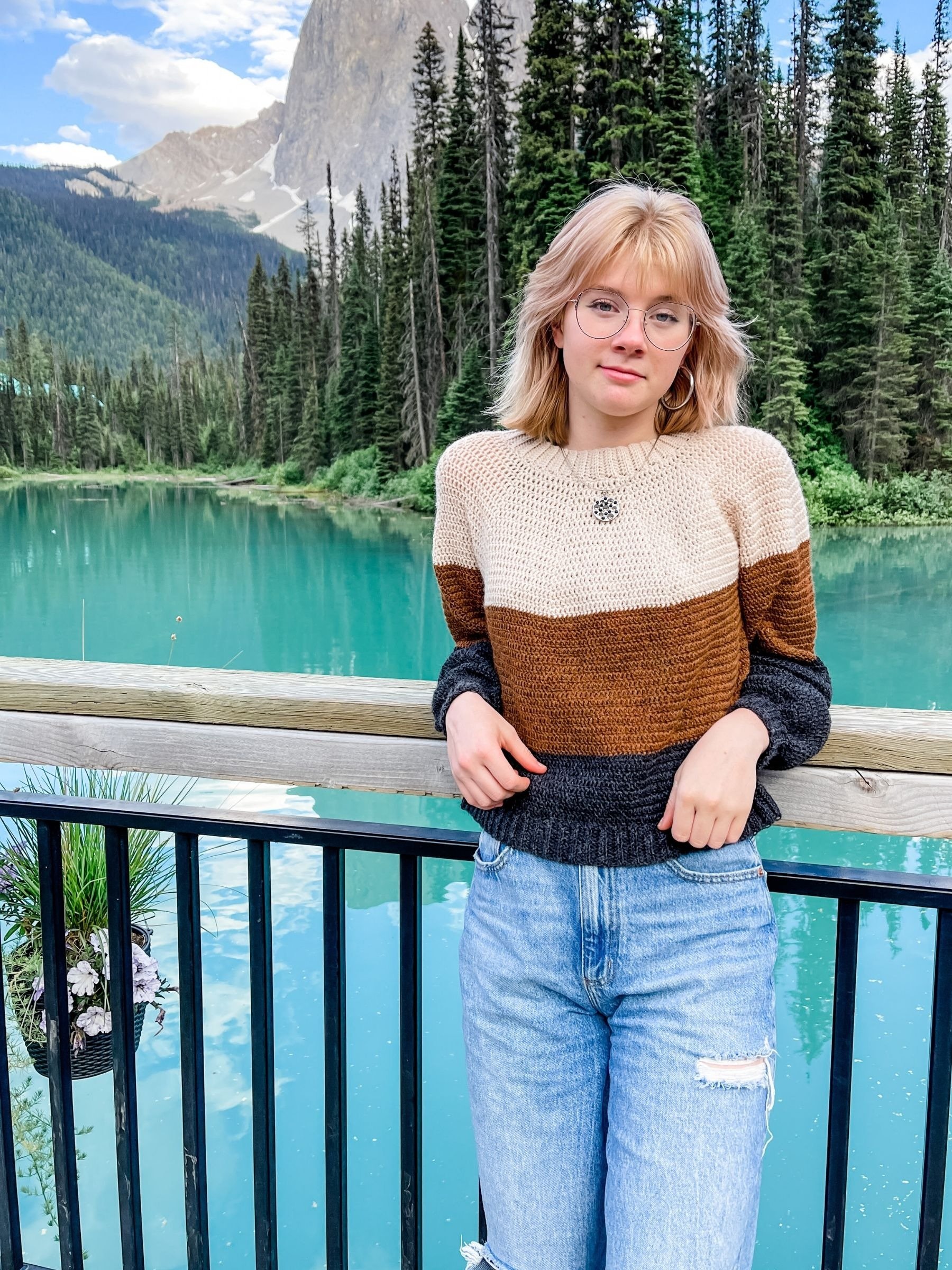 Rocky Mountain Colour Block Sweater Crochet pattern product image (2)
