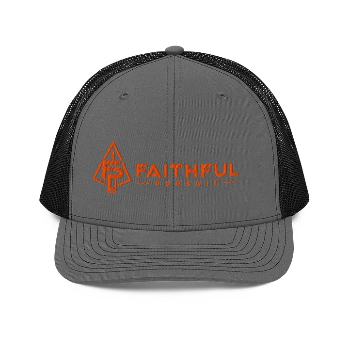Faithful Pursuit Signature Trucker Hat – Charcoal/Black product image (1)