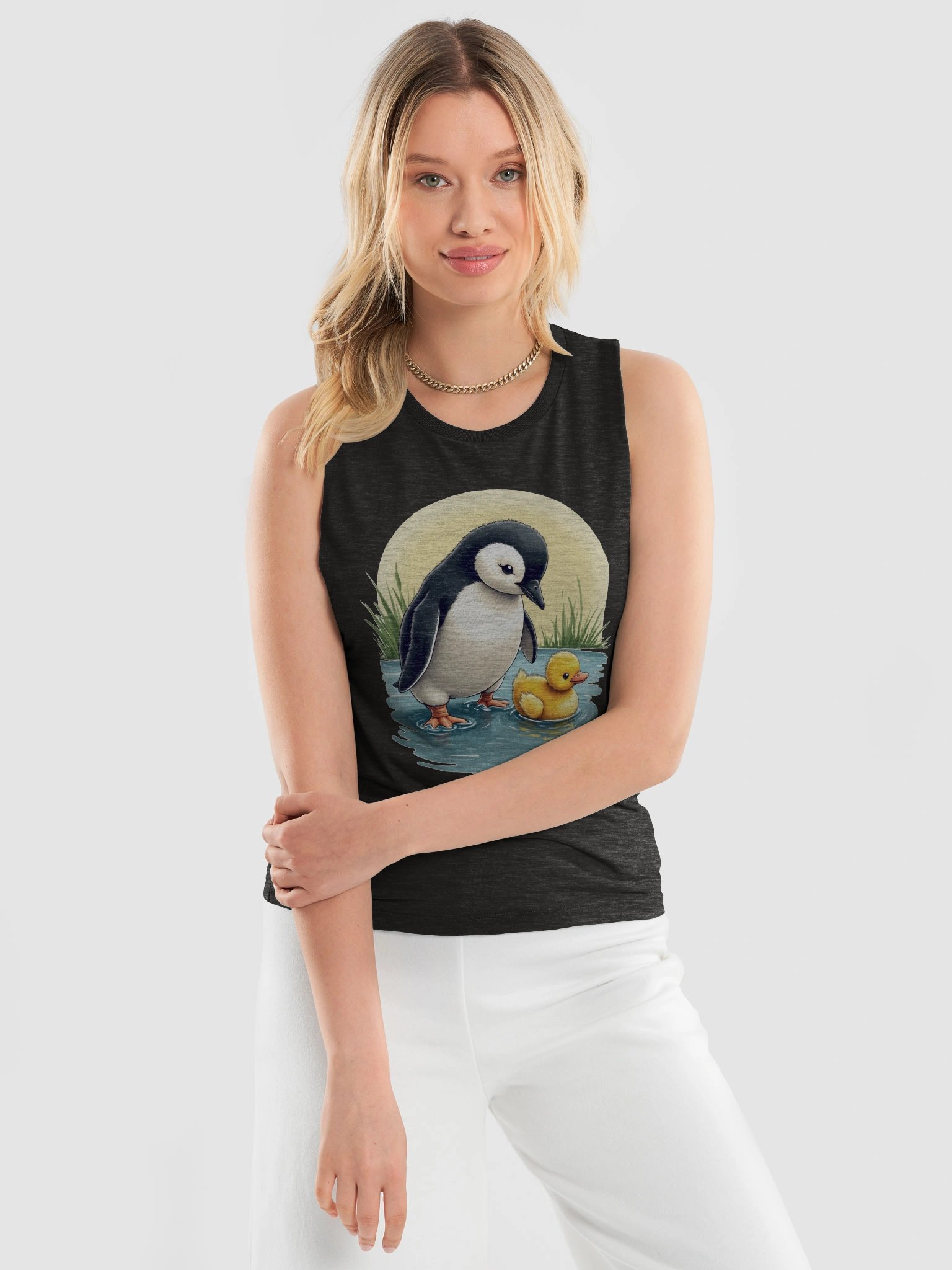 Penguin Chick and Duckling Cartoon Tank product image (10)