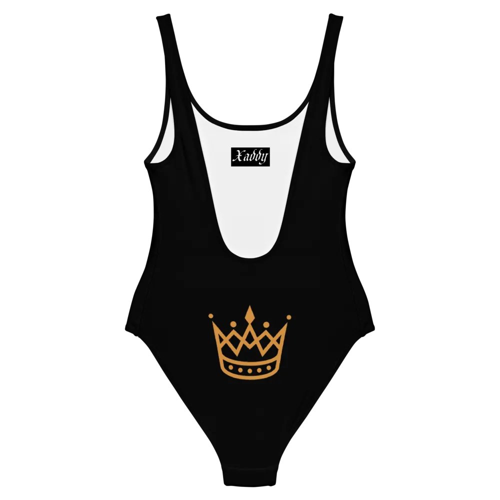 Black and White Logo One Piece Swimsuit - Crown Simple product image (6)