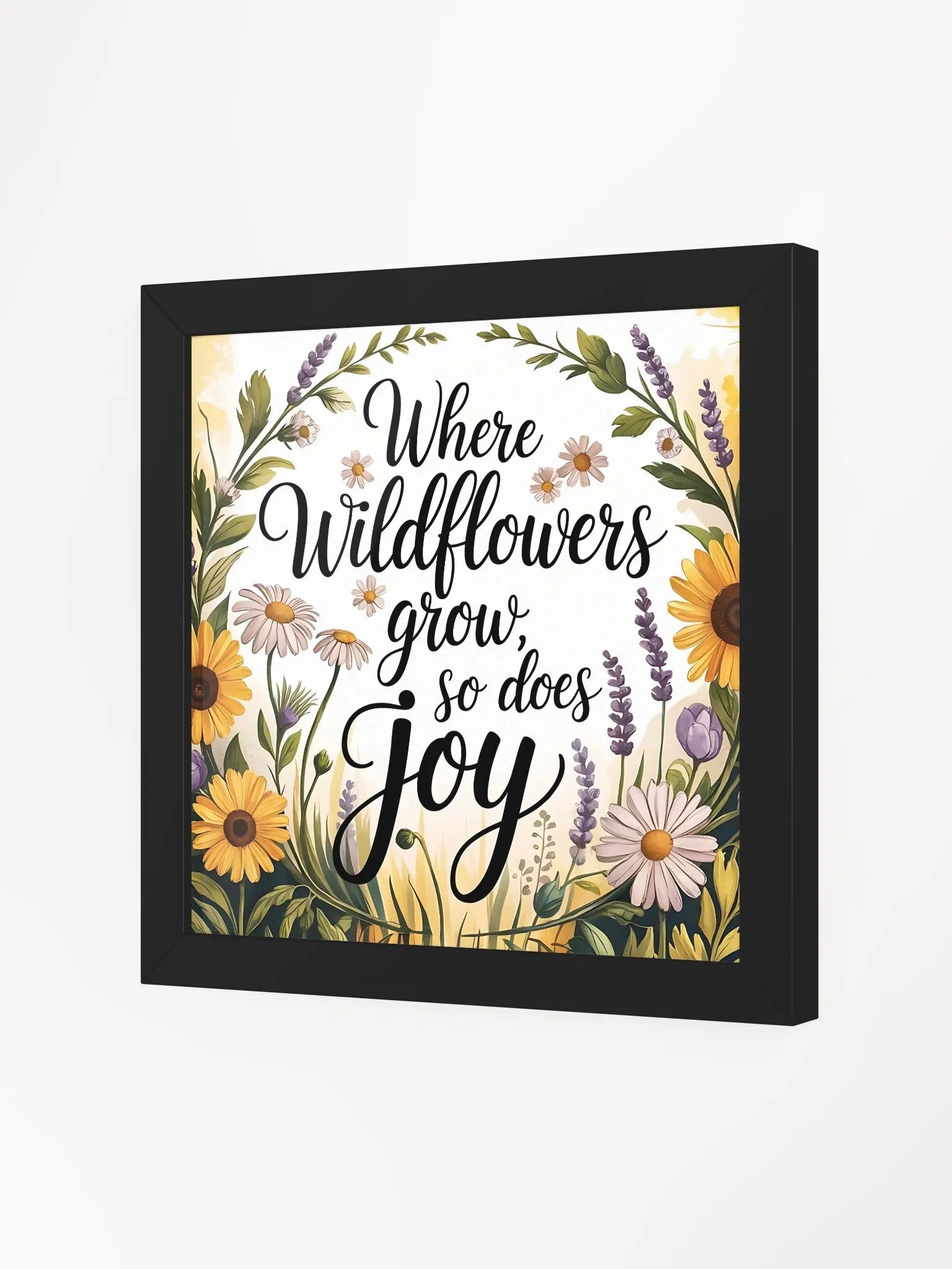 Joyful Wildflower Quote Framed Poster product image (23)