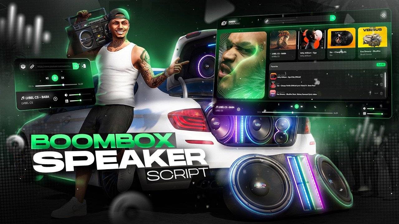 Fivem Speaker / Boombox / Car Radio Script - SYNC 3D AUDIO - 3 DIFFRENT EFFECT - [STANDALONE] product image (1)