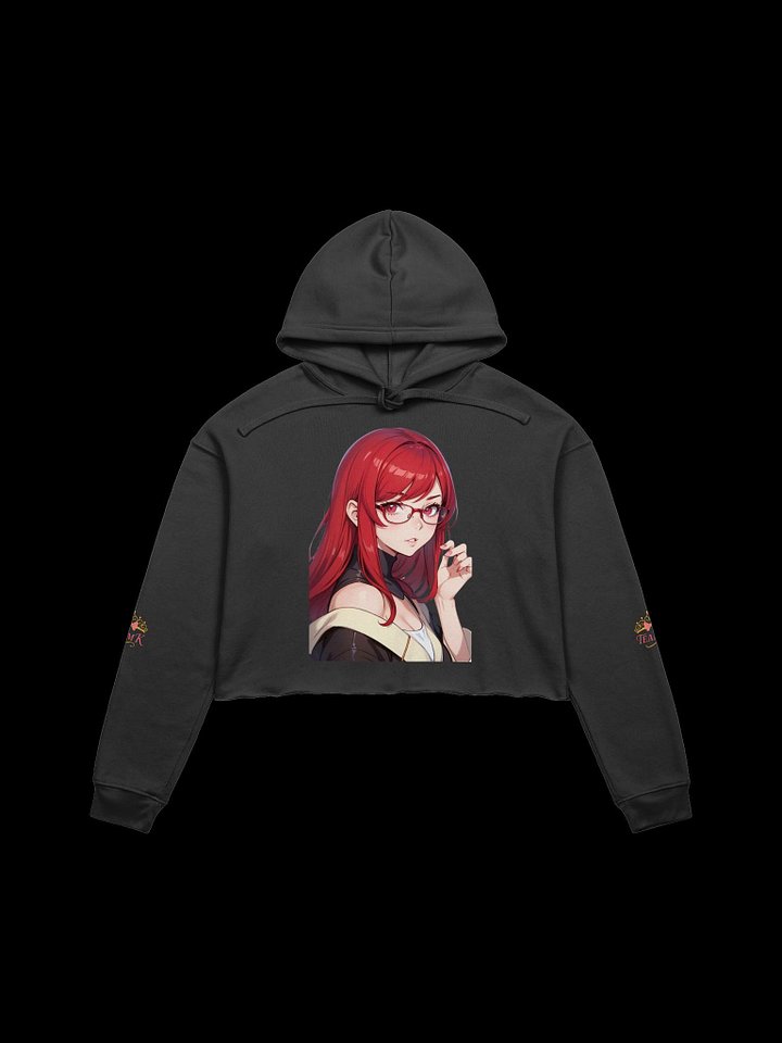 (Red WAIFU) K Crop Hoodie product image (1)