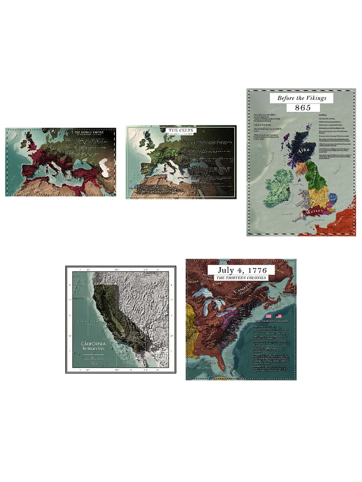 Digital History Map Bundle: 3 + 2 Free product image (1)