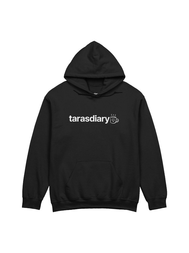 tarasdiary Hoodie (Dark, White Logo) product image (1)