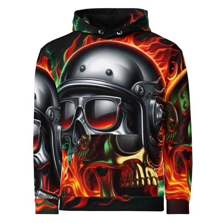 Flaming Skull - Unisex Skull Hoodie #50 product image (1)