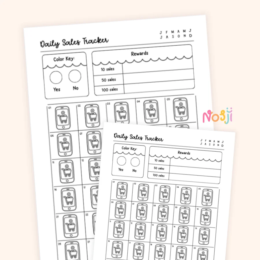 Daily Sales Tracker Printable Small Business Sales Tracker product image (1)