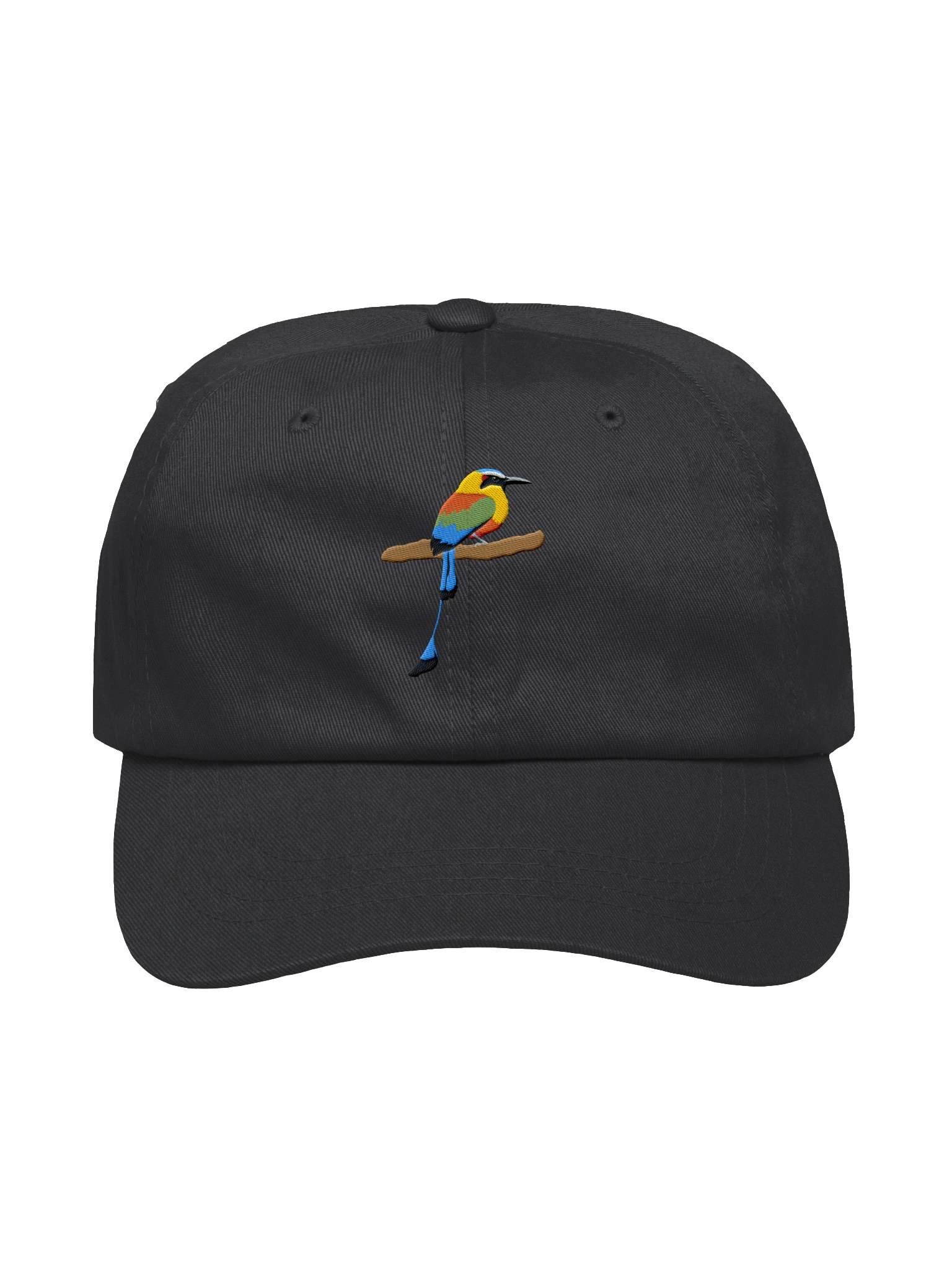 Turquoise-browed Motmot Embroidered Hat | Tropical Bird Cap product image (10)