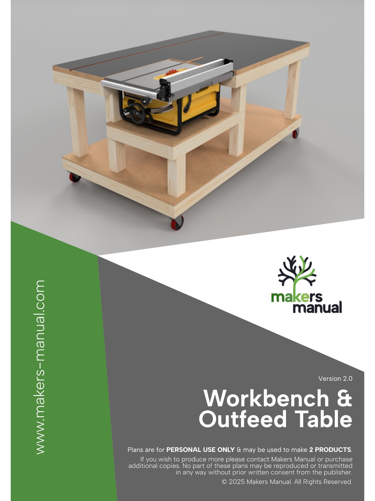 Workbench and Outfeed Table | Digital Plans product image (1)
