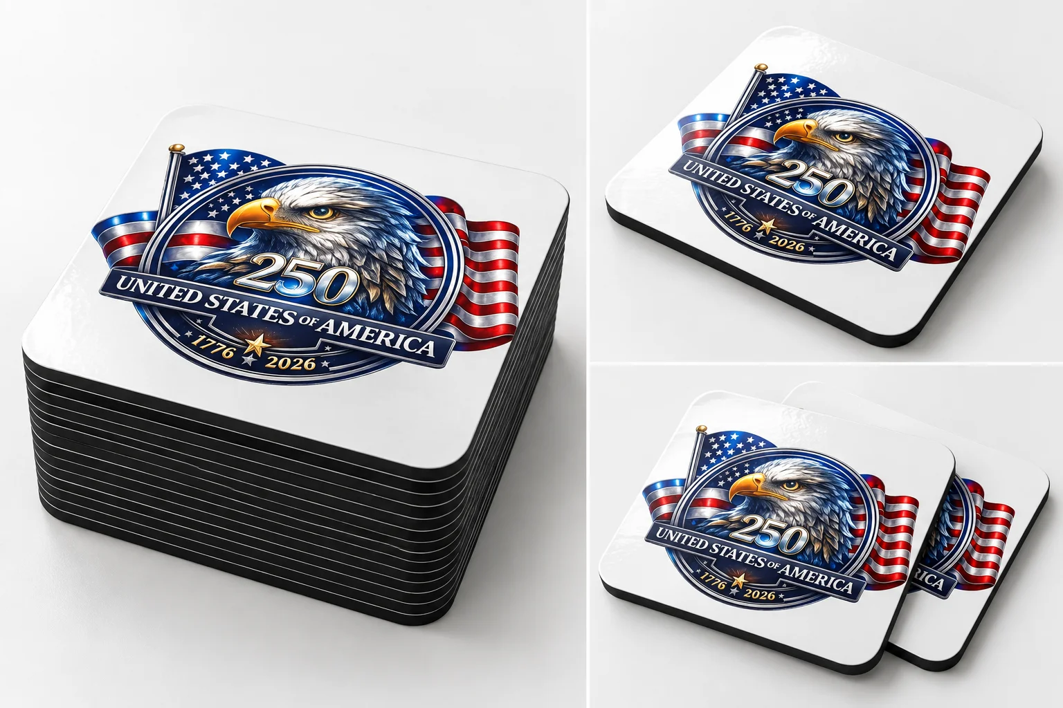 US 250th Anniversary Eagle Coaster — 20 Pack product image (1)