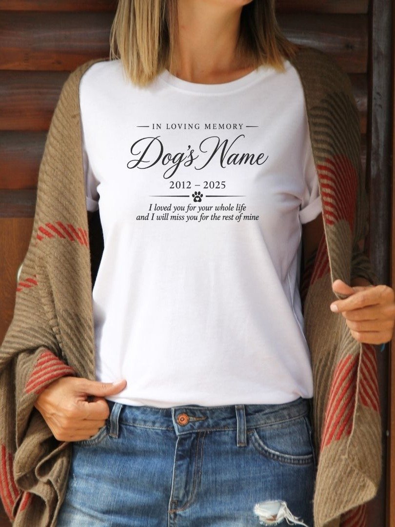 Personalized In Loving Memory Dog Memorial Tee product image (49)