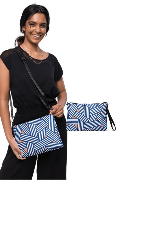 Interlocking Blue Stripes Crossbody Bag product image (2)