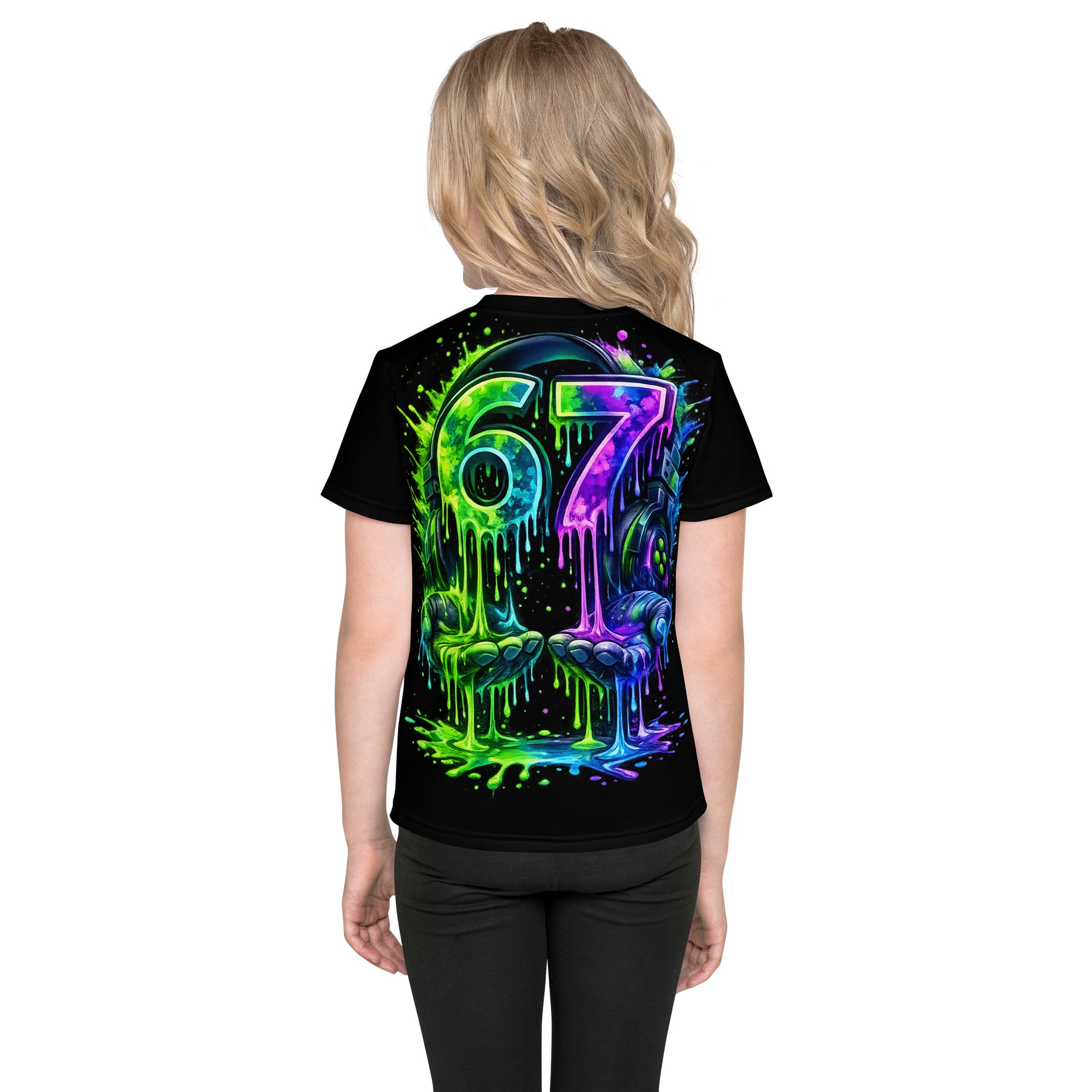 Neon Drip 67 Kids Tee product image (2)