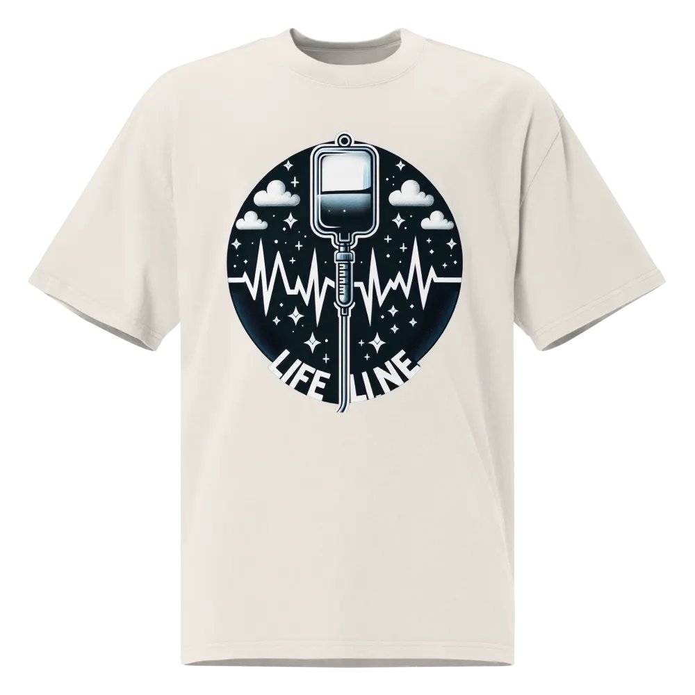 Lifeline EKG Oversized T-Shirt product image (2)