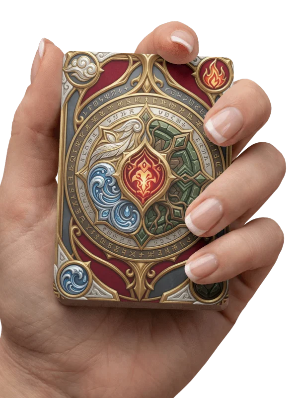 Mythical Elemental Poker Playing Cards | Fantasy RPG Runic Medallion Card Deck product image (3)