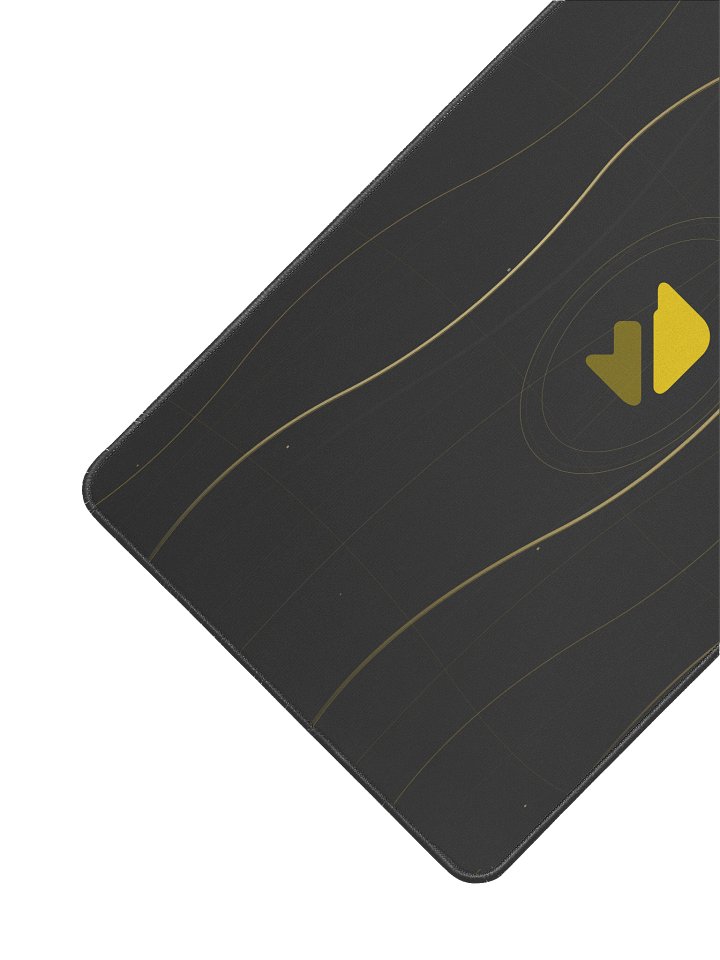 Black Gold Desk Mat 12 x 22 Mouse Pad product image (2)