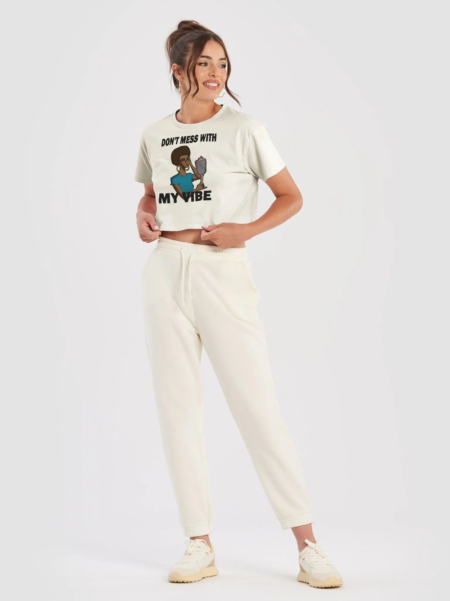 Don't Mess With My Vibe - premium CROP t-shirt product image (3)