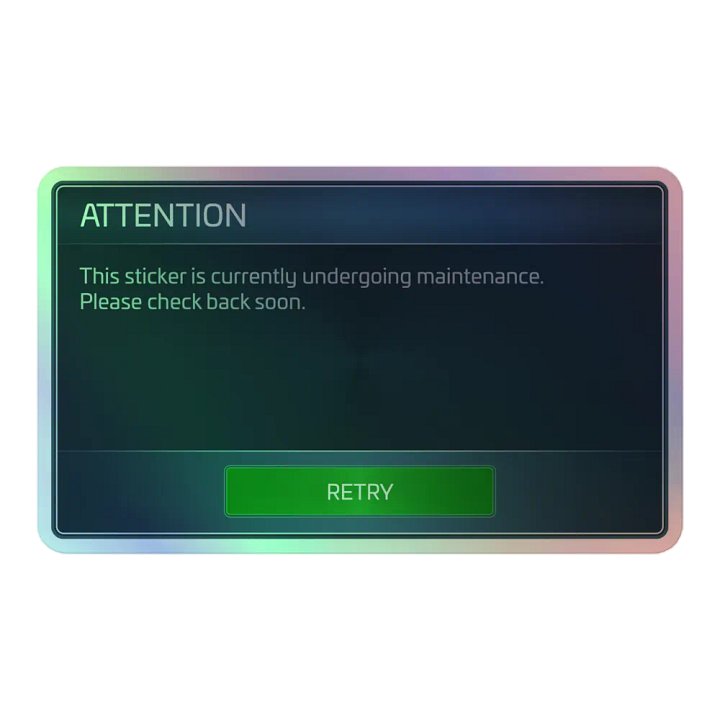 Maintenance Holographic Sticker product image (2)