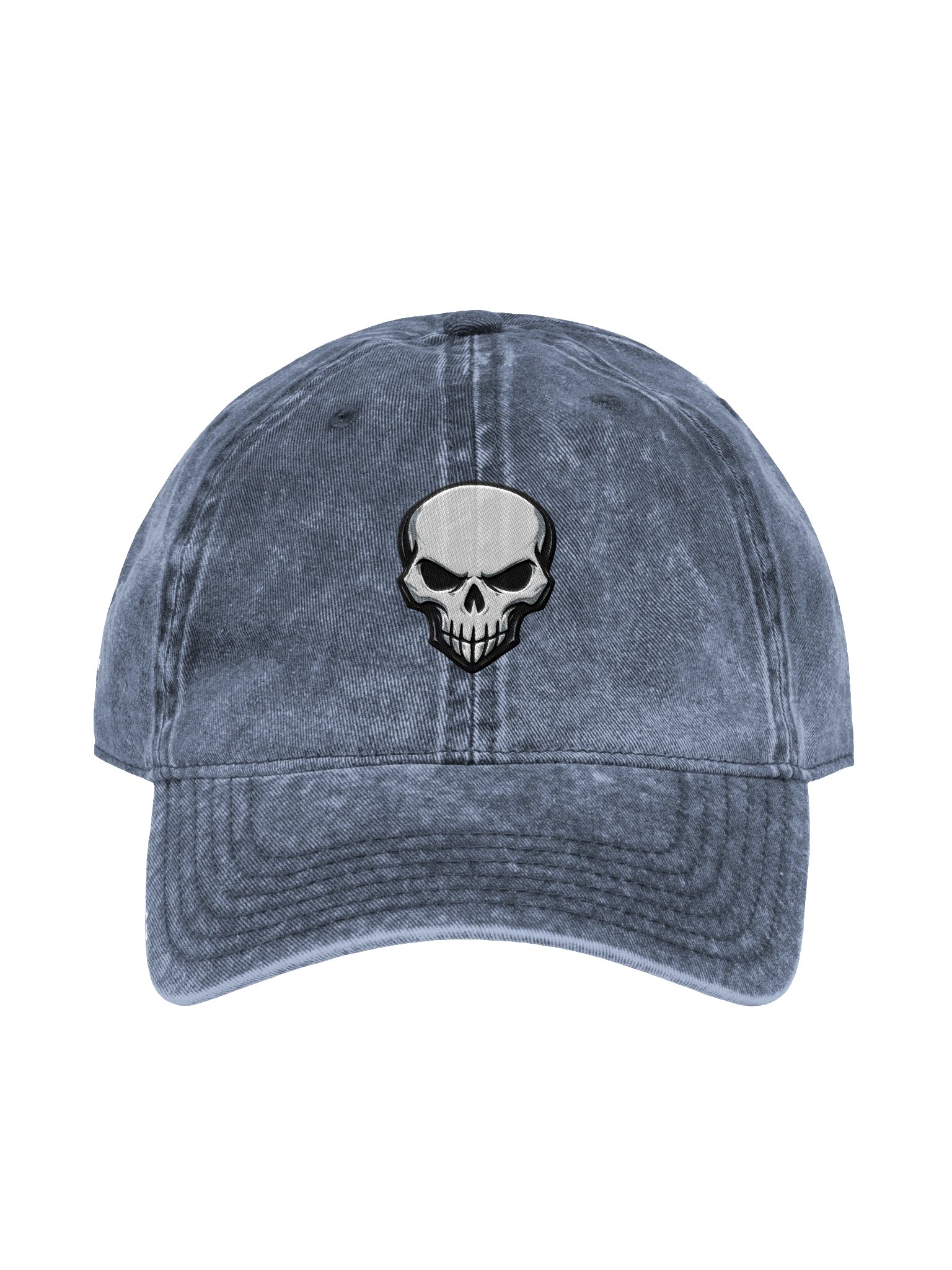 Vintage Style Embroidered Skull Baseball Cap product image (9)