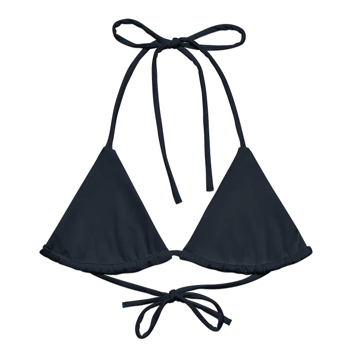 Midnight Blue All-Over Print String Bikini Top product image (2)