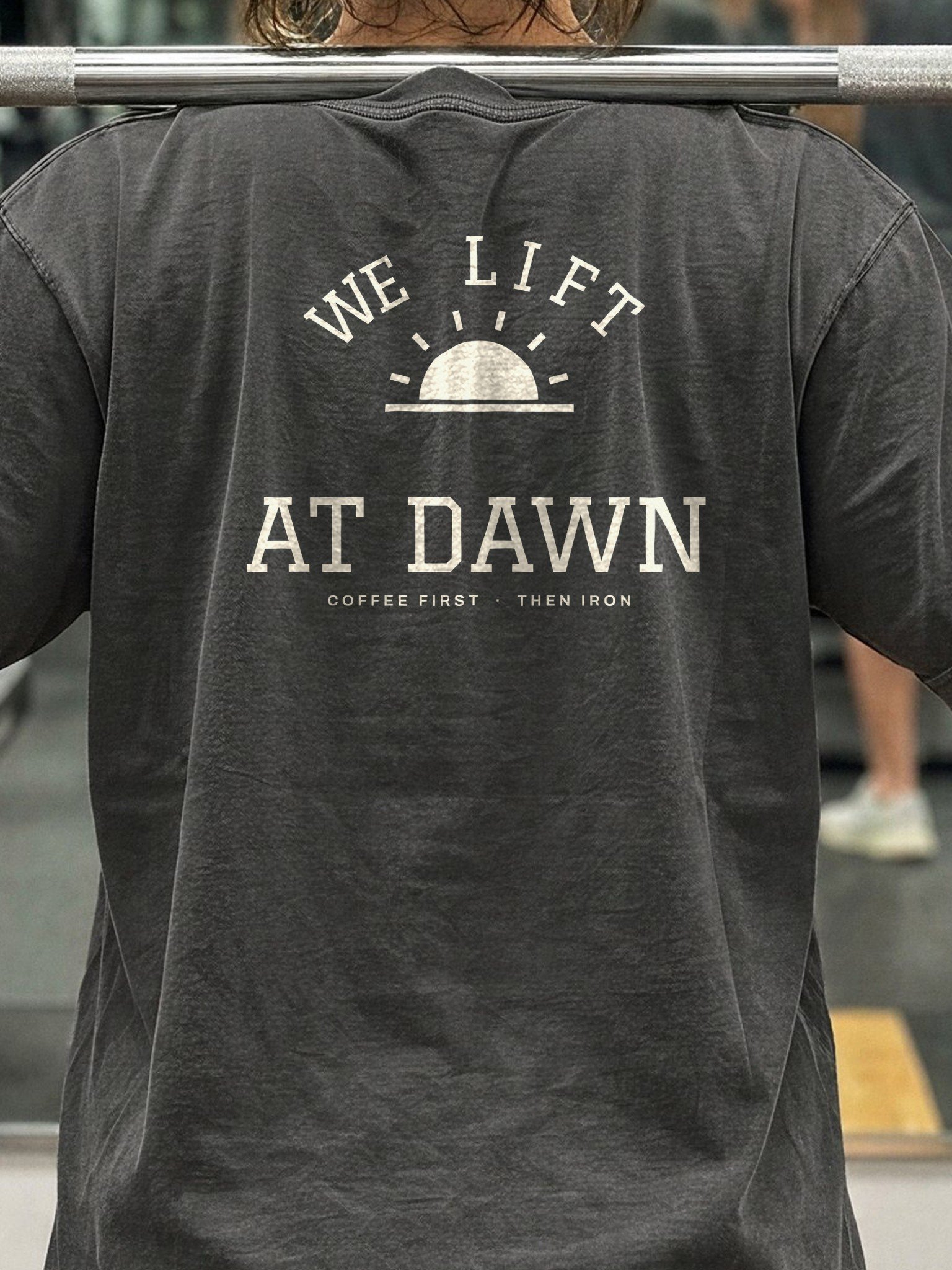 We Lift at Dawn Oversized Gym Tee | Pump Cover product image (4)
