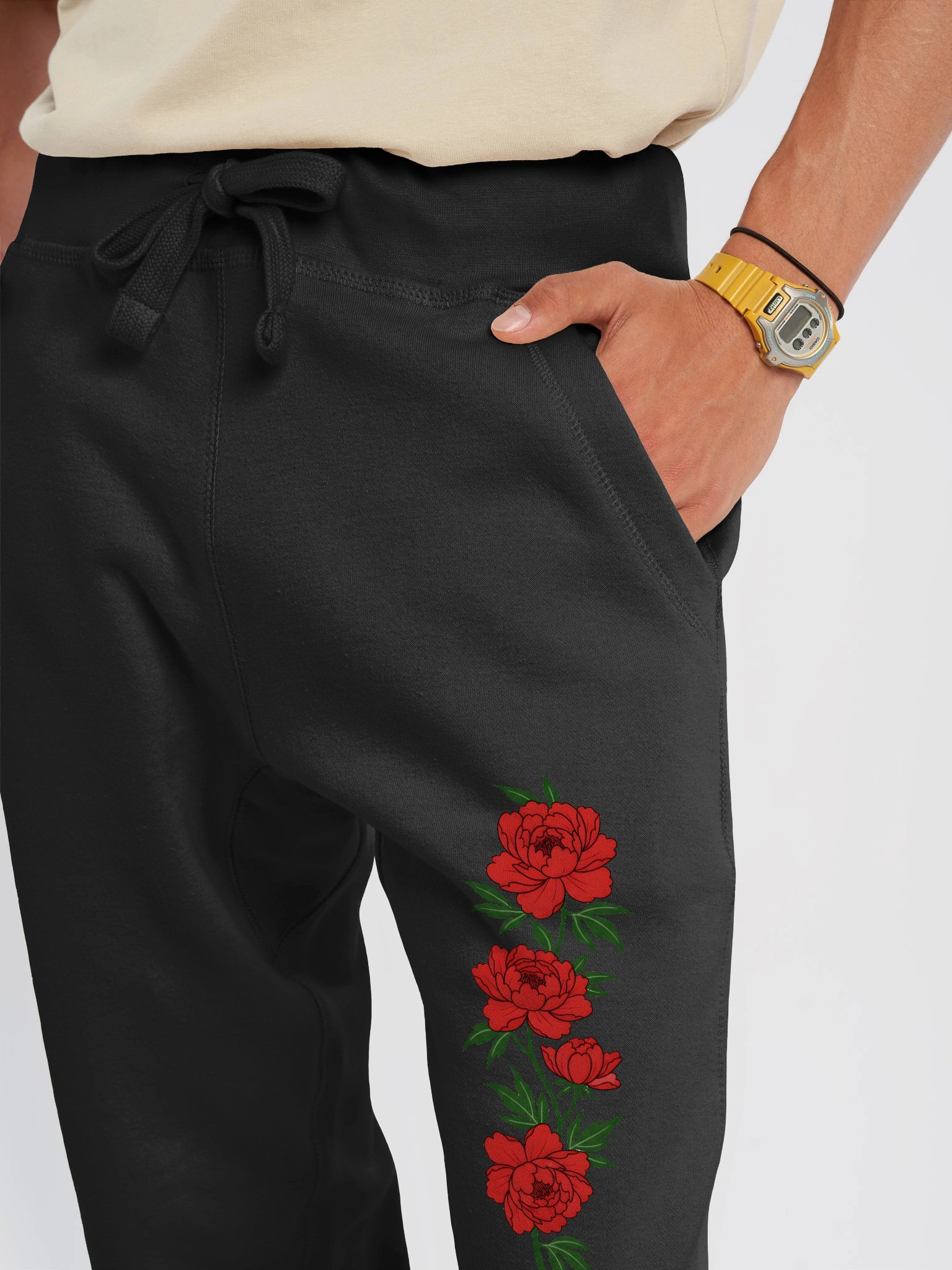 Crimson Blossom Fleece Joggers product image (12)