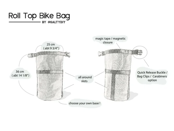 Roll Top Bike Bag PDF Sewing Guide Download product image (1)