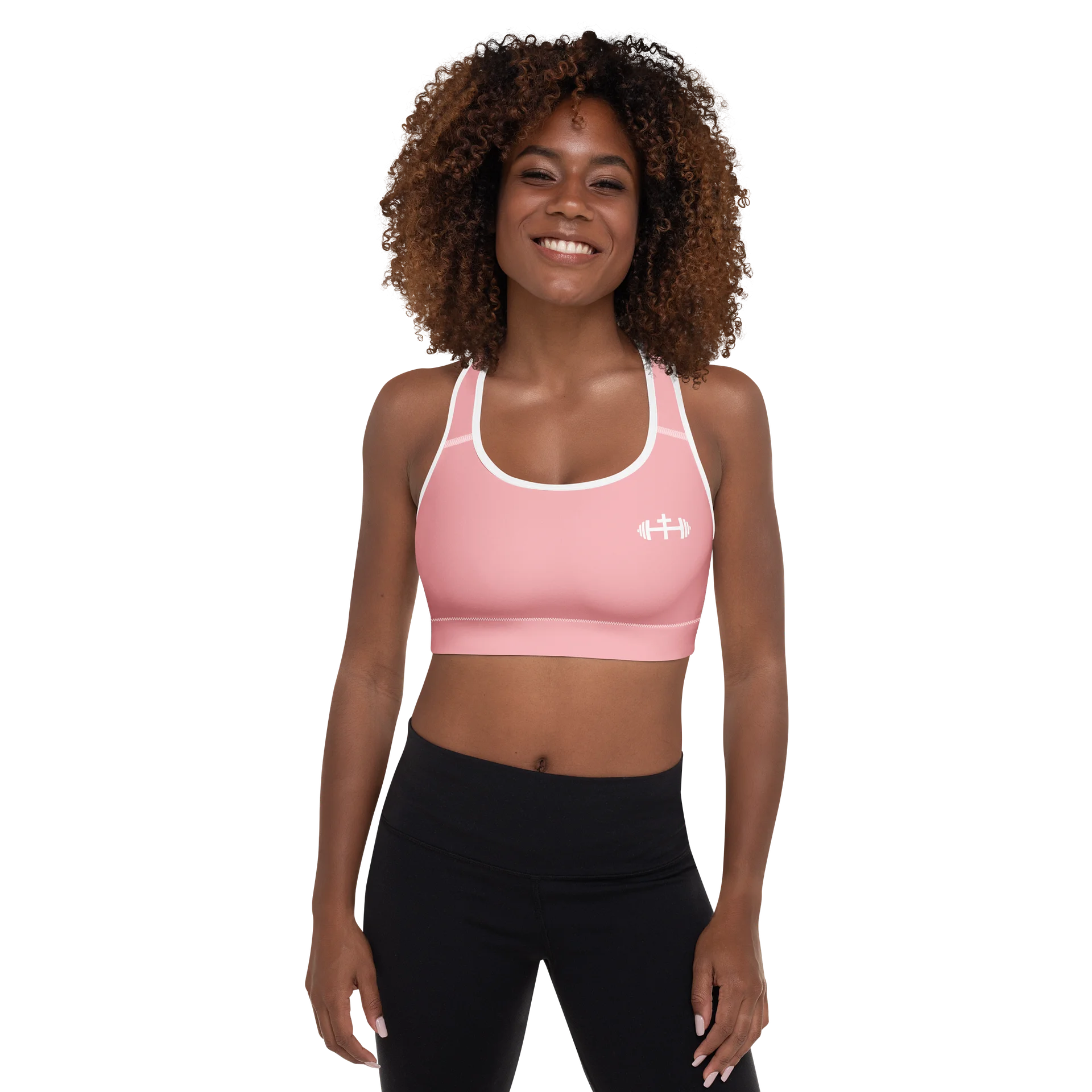 His House Womens Padded Sports Bra - Pink product image (1)