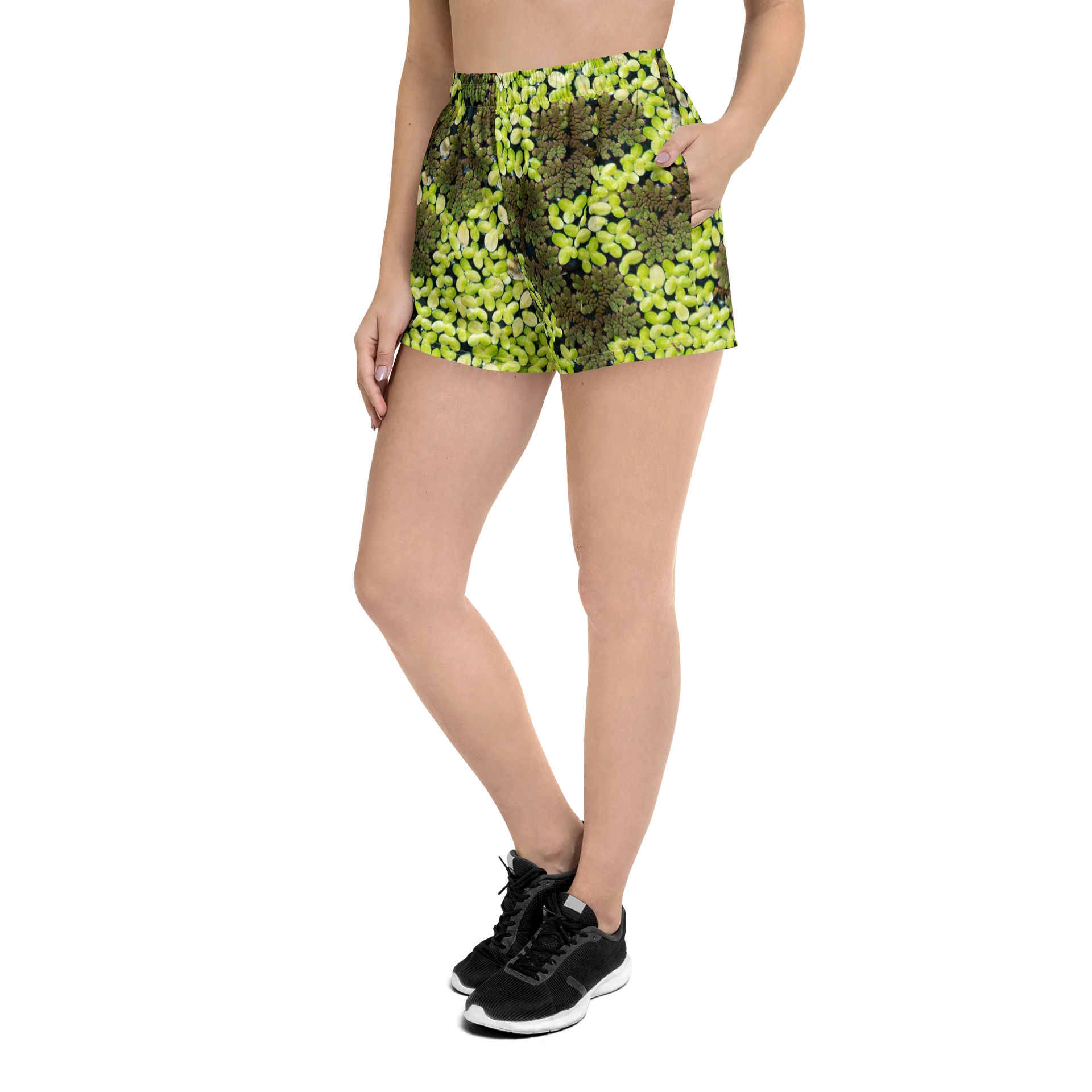 Verdant Life Light All-Over Print Unisex Athletic Shorts product image (2)