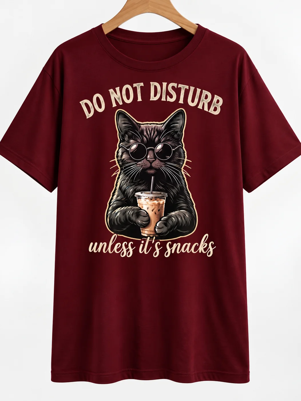 Funny Black Cat Snack Lover T-Shirt product image (3)