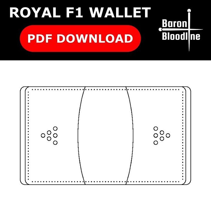 Royal F1 - Minimalist Leather Wallet Pattern (PDF Template) product image (1)